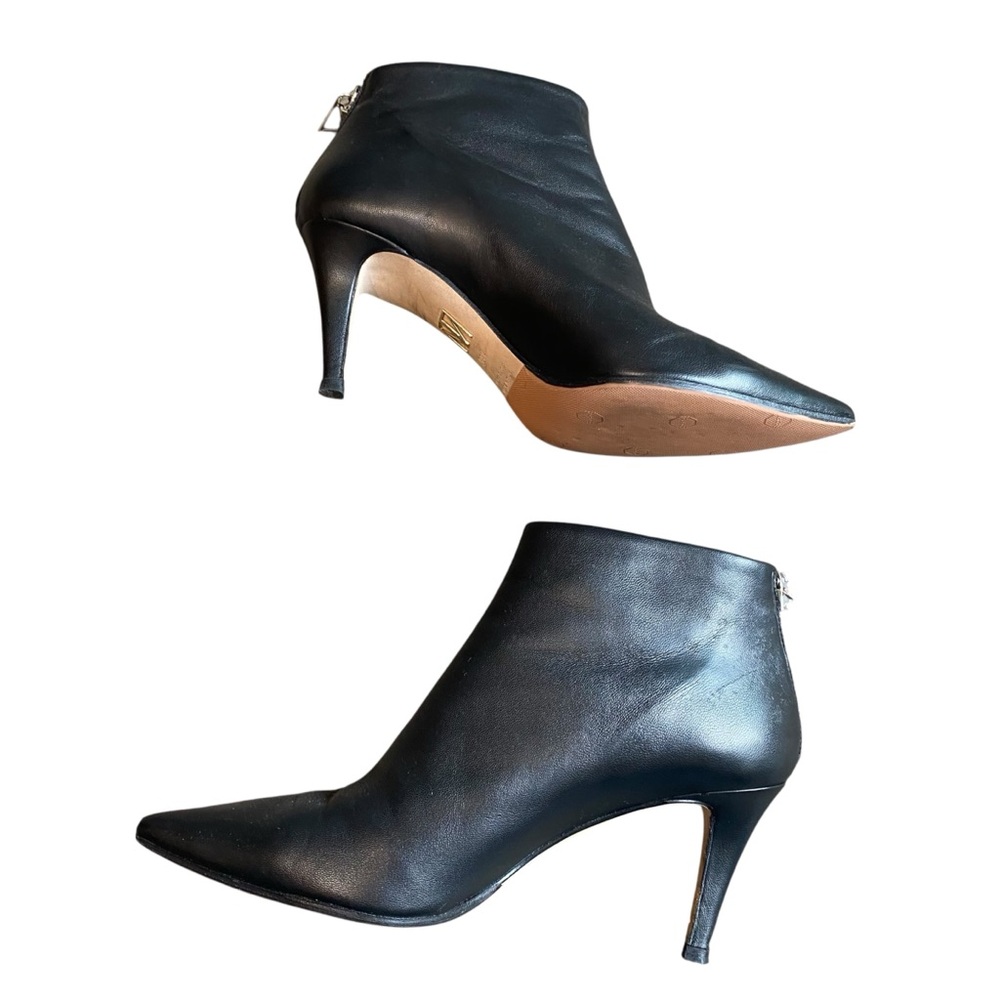 Tamara Mellon Stark Leather Pointed Toe Back Zipper Stiletto Ankle Boots - Picture 5 of 6